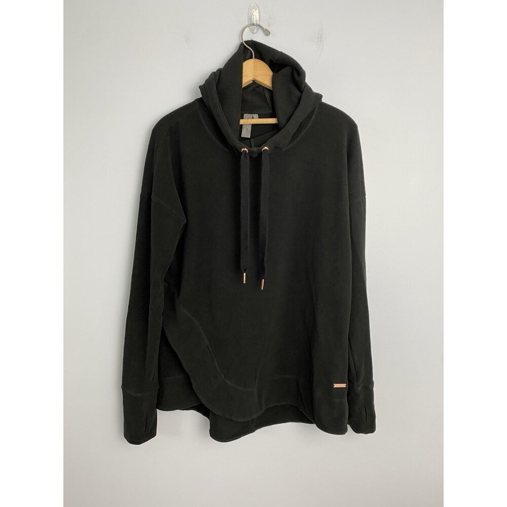 Sweaty Betty Women's Large Black Escape Luxe Fleece Pullover Hoodie, Italy
